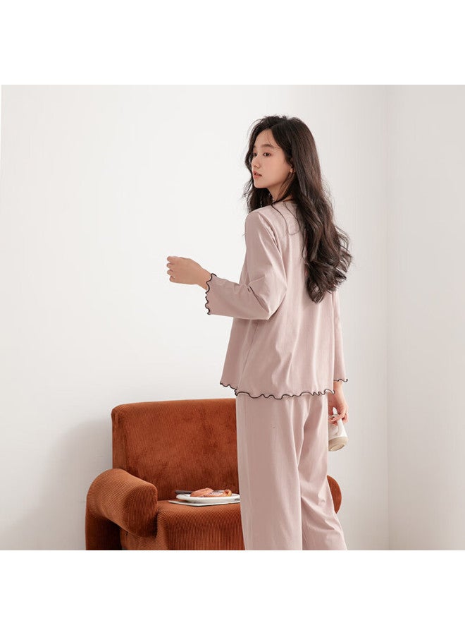 Fenton Fenteng Women's Pajamas Cloud Cotton 25 Autumn Winter New Brown Bear Ip Collaboration Skin-friendly Crew Neck Long Sleeve Sleepwear Homewear - Image 1