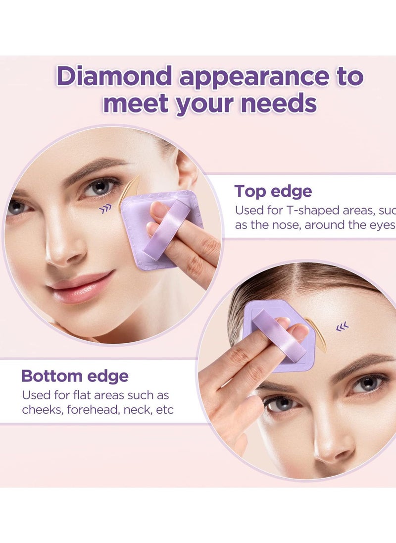 Set of 8 Pentagon Makeup Sponges for Liquid Foundation, Creams, and Powders, Soft Foam Cosmetic Blenders for Flawless Application