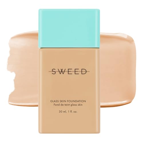 SWEED Glass Skin Foundation LongLasting Fluid Formula Hydrate Moisturize Lift Plump Protect Vegan CrueltyFree Clean Beauty 03 LIGHT W - Image 1