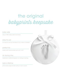 pearhead Babyprints Handprint Or Footprint Keepsake, Nursery Decor, Baby'S First Christmas Holiday Ornament, Diy Clay Keepsake Kit, Gift For New And Expecting Parents, For Baby Girl Or Baby Boy  - Image 3