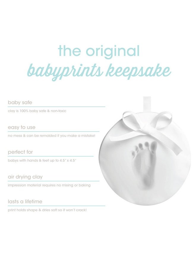 pearhead Babyprints Handprint Or Footprint Keepsake, Nursery Decor, Baby'S First Christmas Holiday Ornament, Diy Clay Keepsake Kit, Gift For New And Expecting Parents, For Baby Girl Or Baby Boy  - Image 3