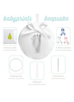 pearhead Babyprints Handprint Or Footprint Keepsake, Nursery Decor, Baby'S First Christmas Holiday Ornament, Diy Clay Keepsake Kit, Gift For New And Expecting Parents, For Baby Girl Or Baby Boy  - Image 4