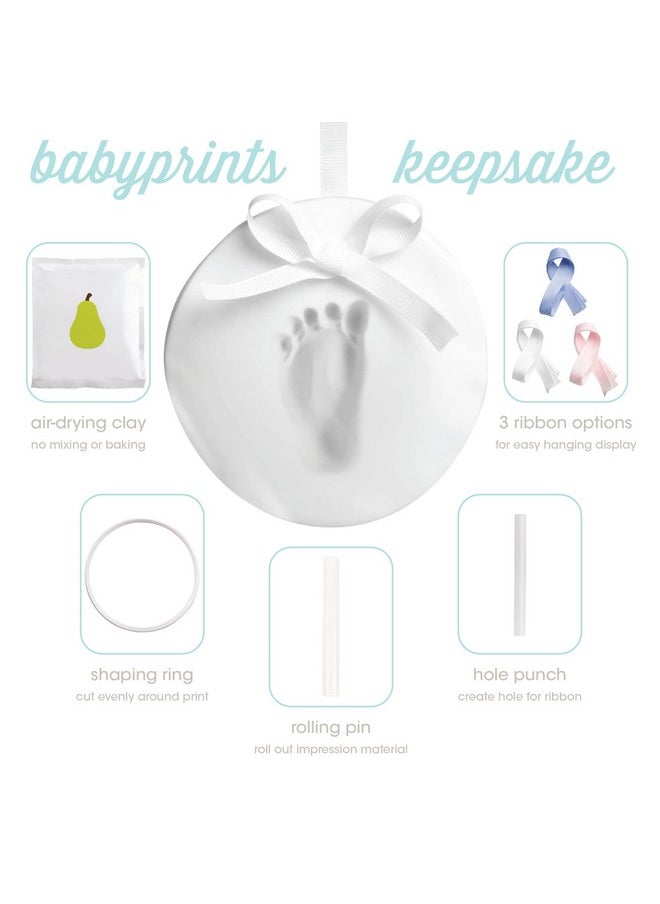 pearhead Babyprints Handprint Or Footprint Keepsake, Nursery Decor, Baby'S First Christmas Holiday Ornament, Diy Clay Keepsake Kit, Gift For New And Expecting Parents, For Baby Girl Or Baby Boy  - Image 4