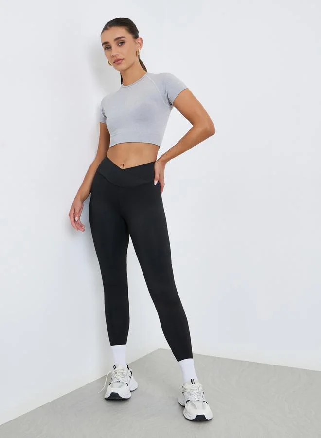 ستايلي V ليقنز سادة بخصر على شكل