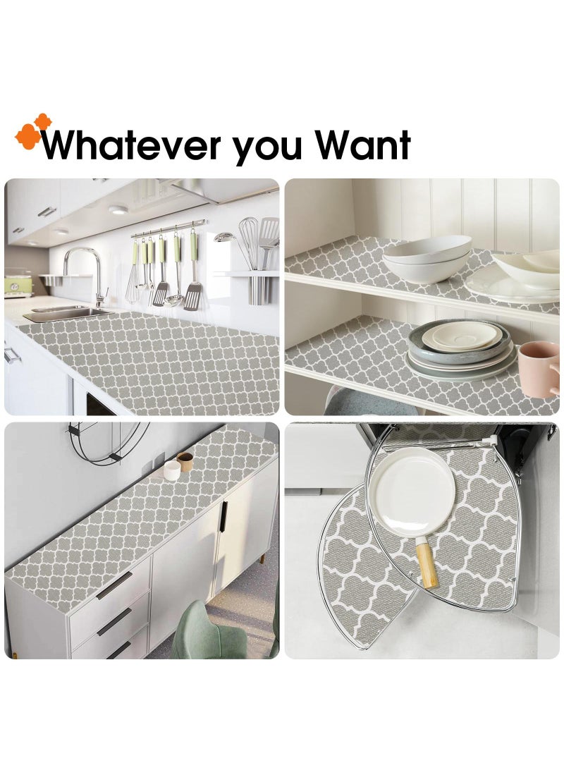 PVC Cabinet Mats Refrigerator Anti Slip Mats Waterproof And Oil Proof Mats Kitchen Drawer Storage Mats Dust Proof Mats Shelf Liners For Kitchen Cabinets Non Adhesive Cabinet Liner Non Slip Contact P - Image 5