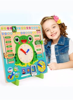 Haidue Multi Functional Calender Clock Weather Season Month Cognitive Board Kids Educational Toy Anti-Tear Early Learning Toys  - Image 1