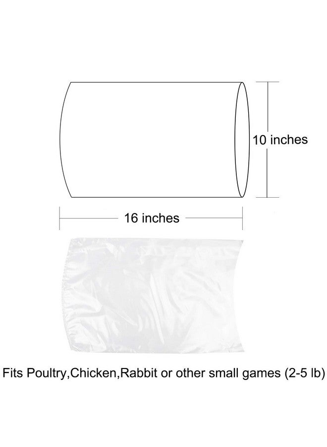 Morepack Poultry Shrink Wrap Bags,10x16 Inches 30 Pcs Clear Poultry Heat Shrink Bags Freezer With Zip Ties, Silicone Straw for Chickens, Rabbits - Image 2