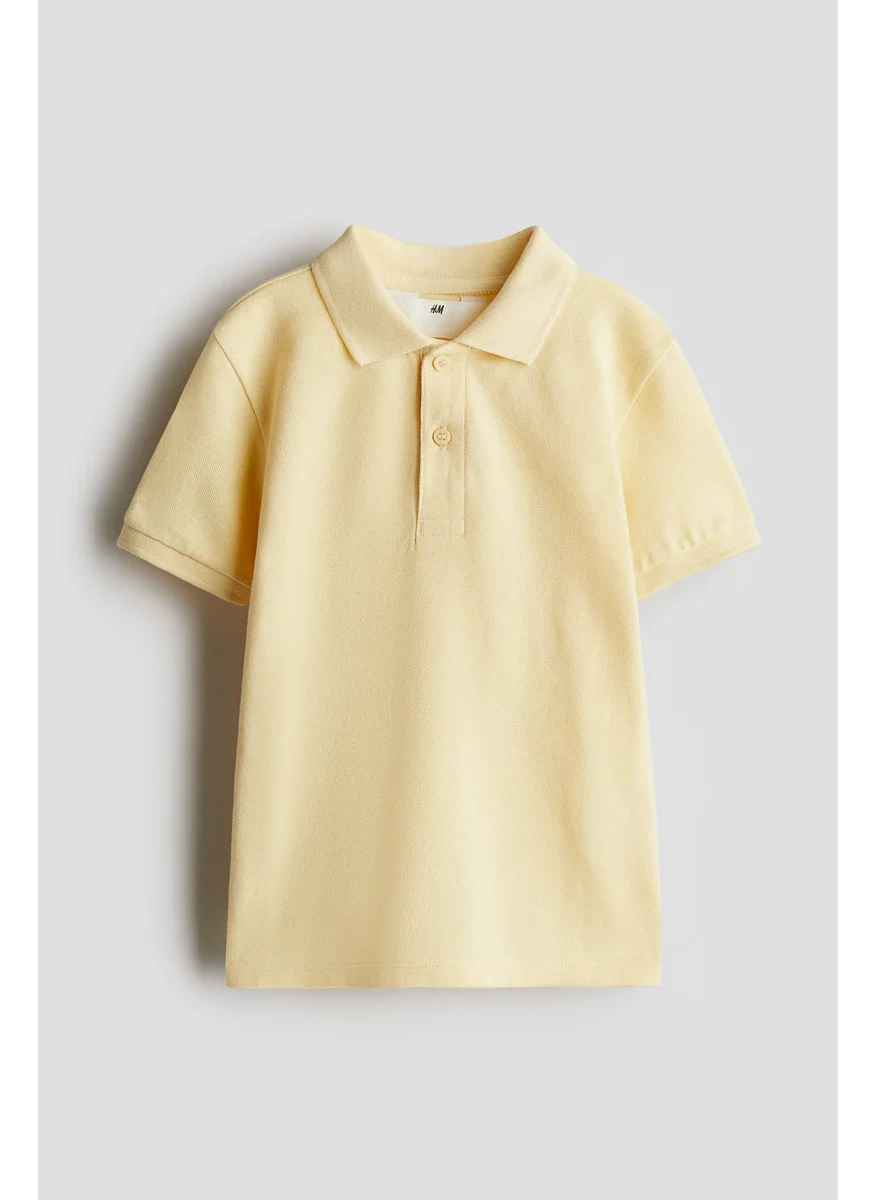 H&M Cotton Piqué Polo Shirt