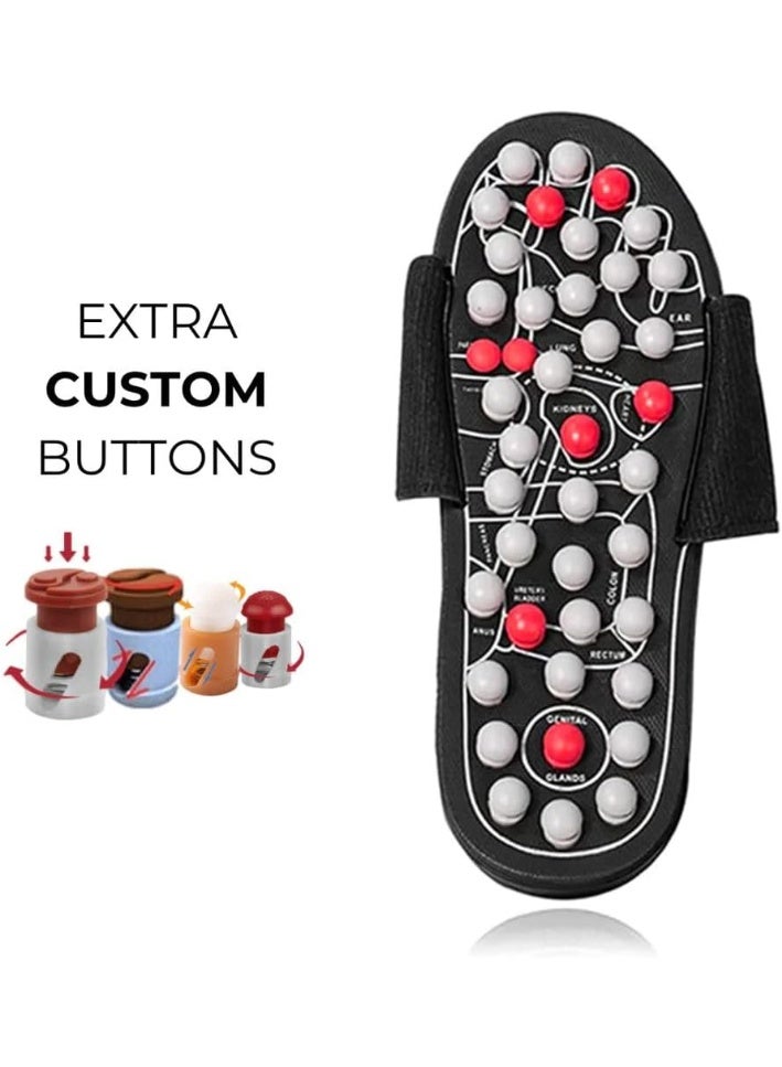 Loquat Massage Slippers Shoes,Acupressure Women  Mens Slippers, Foot Acupressure Pebbles, Massage Slippers for Womens and Mens, Wear for Pain Relief  Better Health - Image 3