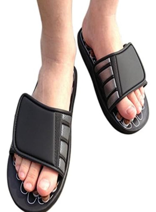 Loquat Massage Slippers Shoes,Acupressure Women  Mens Slippers, Foot Acupressure Pebbles, Massage Slippers for Womens and Mens, Wear for Pain Relief  Better Health - Image 2