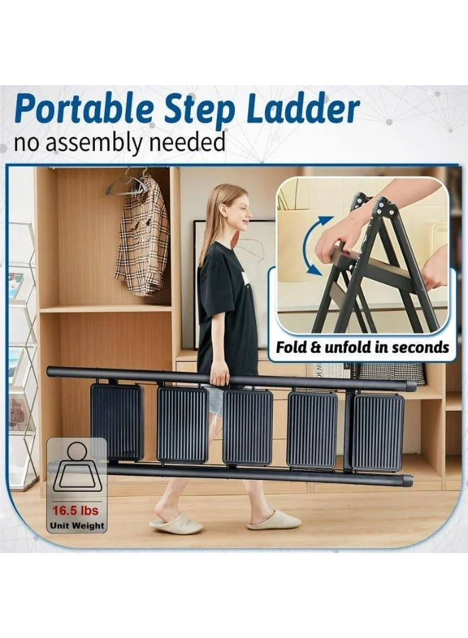 Lightweight, foldable 5-step ladder – suitable for home and commercial use, quick folding and convenient storage - Image 5