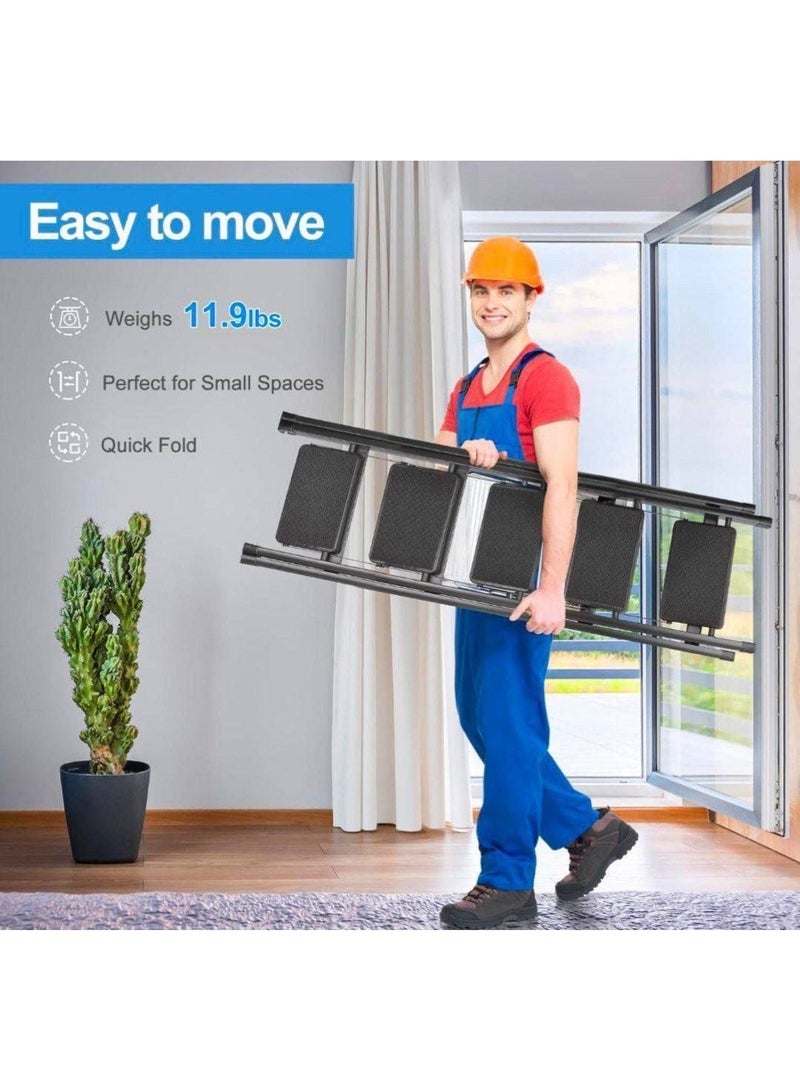 Lightweight, foldable 5-step ladder – suitable for home and commercial use, quick folding and convenient storage - Image 3