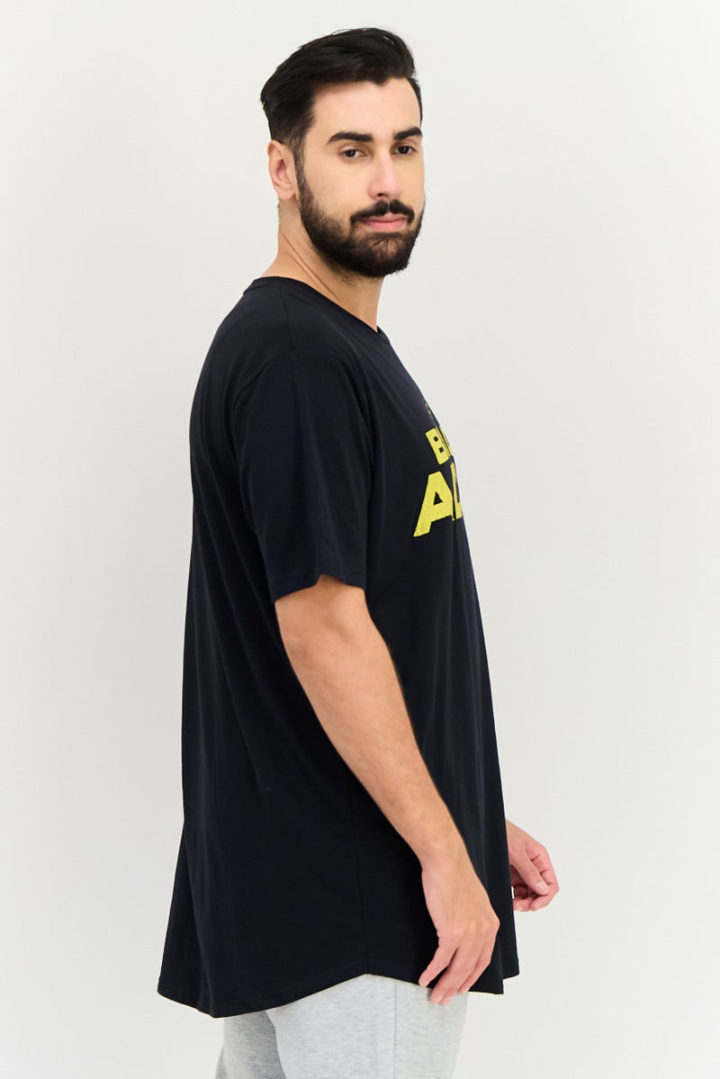 UNDER ARMOUR Men Sportswear Fit Short Sleeve Graphic Print Outdoor T-Shirt, Black - Image 2