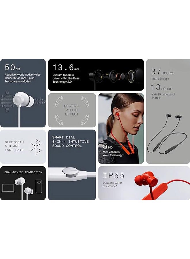 cmf by NOTHING Neckband Pro، مع تقنية Ultra Bass، وإلغاء الضوضاء حتى 50 ديسيبل، ووقت تشغيل يصل إلى 37 ساعة، ودعم الاتصال المزدوج - Image 4