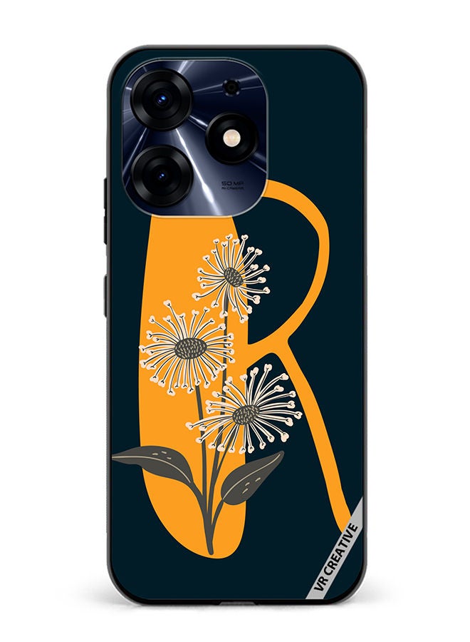 VR CREATIVE Protective Case Cover For Tecno Spark 10 Pro Alphabet R Design Multicolour - Image 1