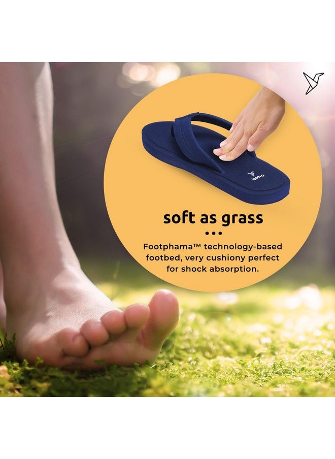 YOHO YOHO Men Blue soft slippers | comfortable and stylish flip flop slippers for Men in exciting colors | Daily Use| Lightweight | Anti Skid Chappal | Bubbles Size- 11  - Image 3