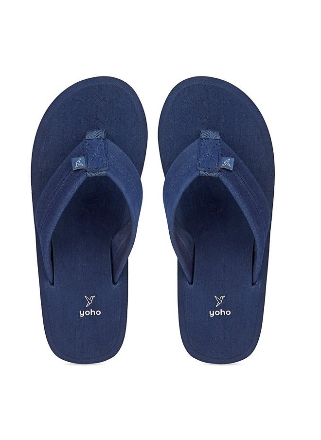 YOHO YOHO Men Blue soft slippers | comfortable and stylish flip flop slippers for Men in exciting colors | Daily Use| Lightweight | Anti Skid Chappal | Bubbles Size- 11  - Image 1