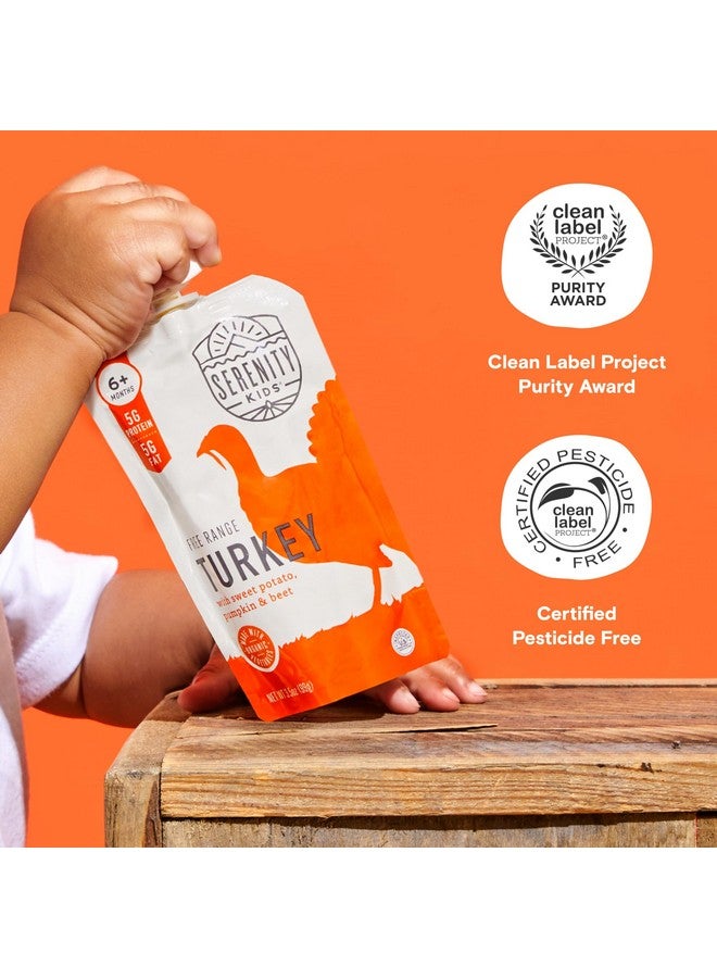 Serenity Kids 6+ Months Baby Food Pouches Puree Made With Ethically Sourced Meats & Organic Veggies | 3.5 Ounce BPA-Free Pouch | Free Range Turkey, Sweet Potato, Pumpkin, Beet | 1 Count - Image 4