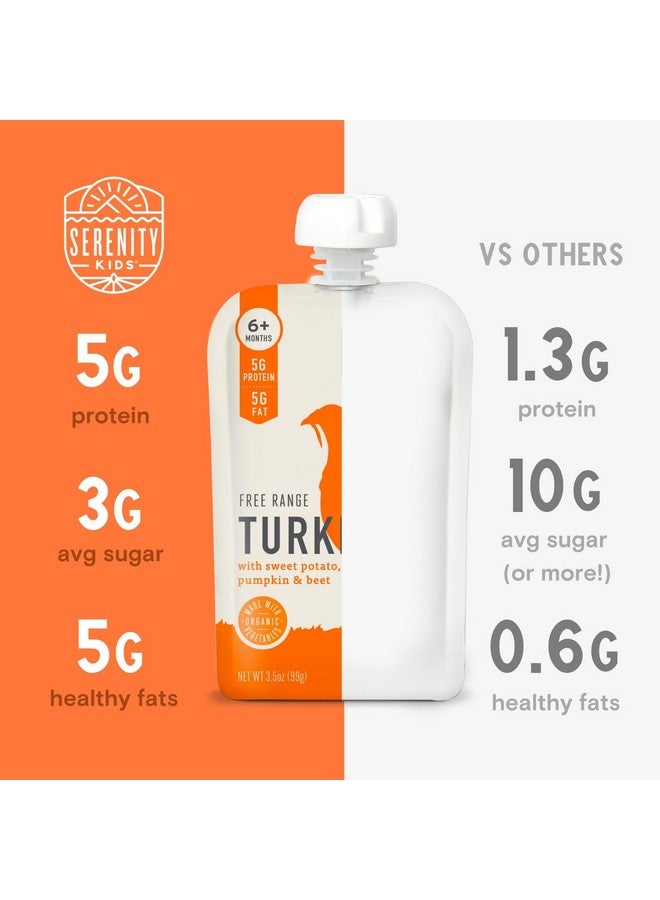 Serenity Kids 6+ Months Baby Food Pouches Puree Made With Ethically Sourced Meats & Organic Veggies | 3.5 Ounce BPA-Free Pouch | Free Range Turkey, Sweet Potato, Pumpkin, Beet | 1 Count - Image 3