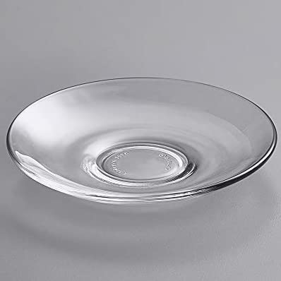 Set of 6 Crystal Clear Glass Saucers Elegant Serving Plates for Tea Coffee and Snack  - Image 2