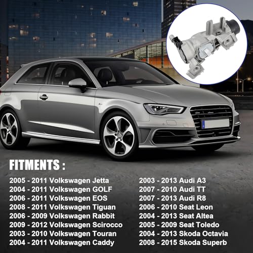 TXROMTZ Ignition Lock Cylinder Compatible with Volkswagen Jetta 2.5 GTI MK5 Rabbit Golf EOS Tiguan Audi A3 R8 Ignition Starter Switch W/Intelligent Key Shell Replace 1K0905851B Starter Switch Lock Cylinder - Image 5