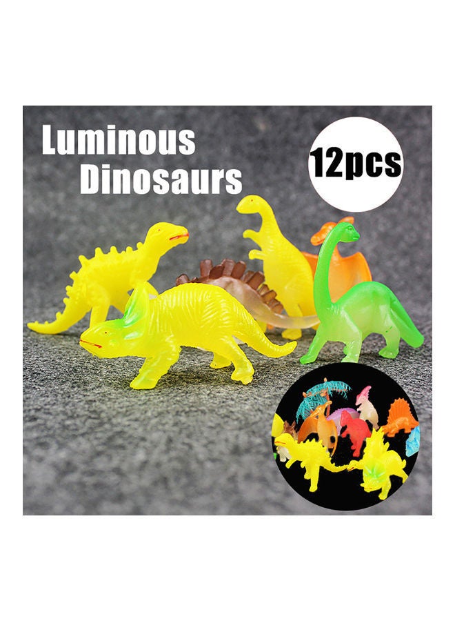 NIBEMINENT 12-Piece Luminous Dinosaurs Figure Set - Image 2