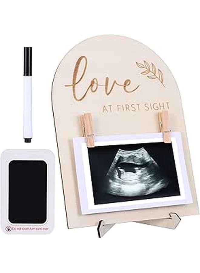 Wooden Sonogram Keepsake Picture Frame Boxwood Material 15cm X 10cm Nursery Photo Display - Image 1