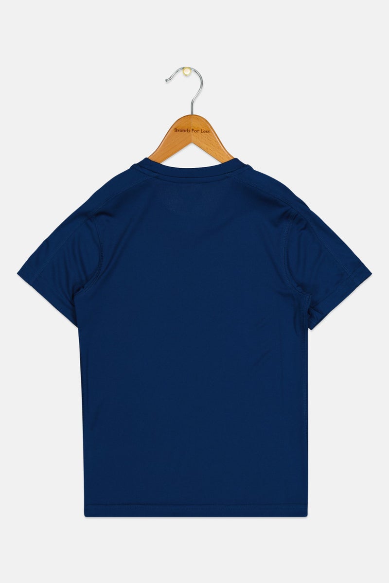 Reebok تي شيرت تدريب قصير الأكمام للأولاد، رياضي، لون كحلي - Image 3