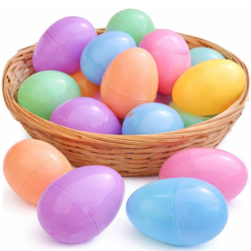 GiftExpress Pastel Color Easter Eggs 100 Piece Assorted Bulk 23 x 175 Plastic Eggs w Hinge Adult Kid Party Toys for Gift Baskets or Egg Hunt Decor - Image 3