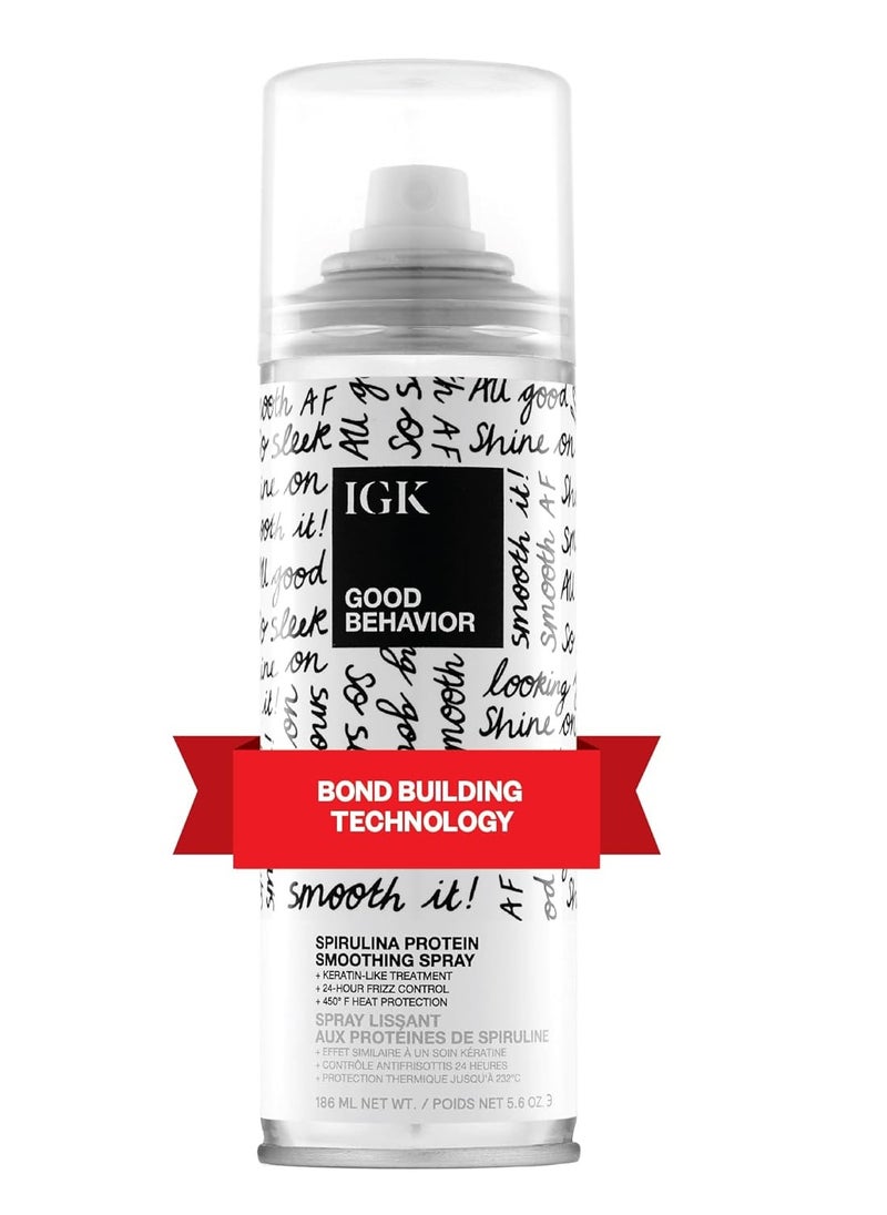 iGK - IGK GOOD BEHAVIOR Spirulina Protein Smoothing Spray | Keratin Like Treatment + Frizz Control + Heat Protectant | Vegan + Cruelty Free | - Image 1