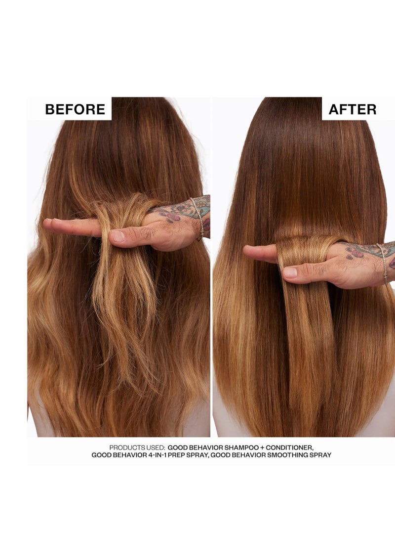iGK - IGK GOOD BEHAVIOR Spirulina Protein Smoothing Spray | Keratin Like Treatment + Frizz Control + Heat Protectant | Vegan + Cruelty Free | - Image 1