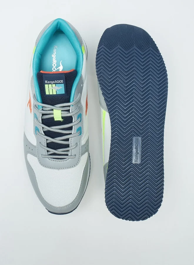 kangaROOS Men's Colourblock Sneakers with Lace-Up Closure