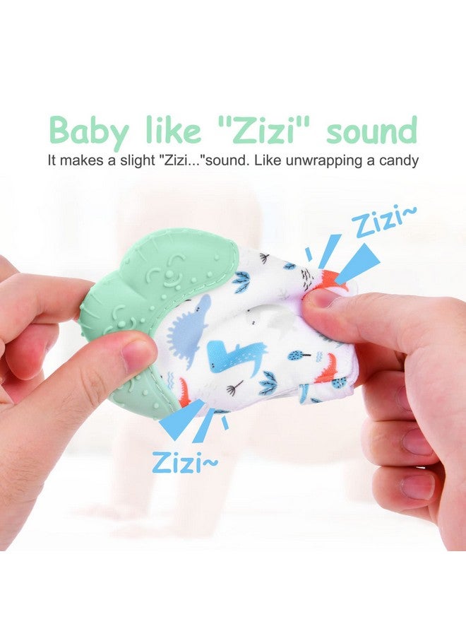 Vicloon 2Pack Silicone Teething Mitt Soothing Infant Teething Mitten Pain Relief Prevent Scratches Glove Safe Silicone Teething Toys For 012 Months  - Image 5