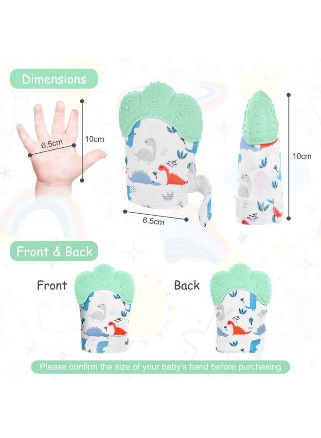 Vicloon 2Pack Silicone Teething Mitt Soothing Infant Teething Mitten Pain Relief Prevent Scratches Glove Safe Silicone Teething Toys For 012 Months  - Image 3
