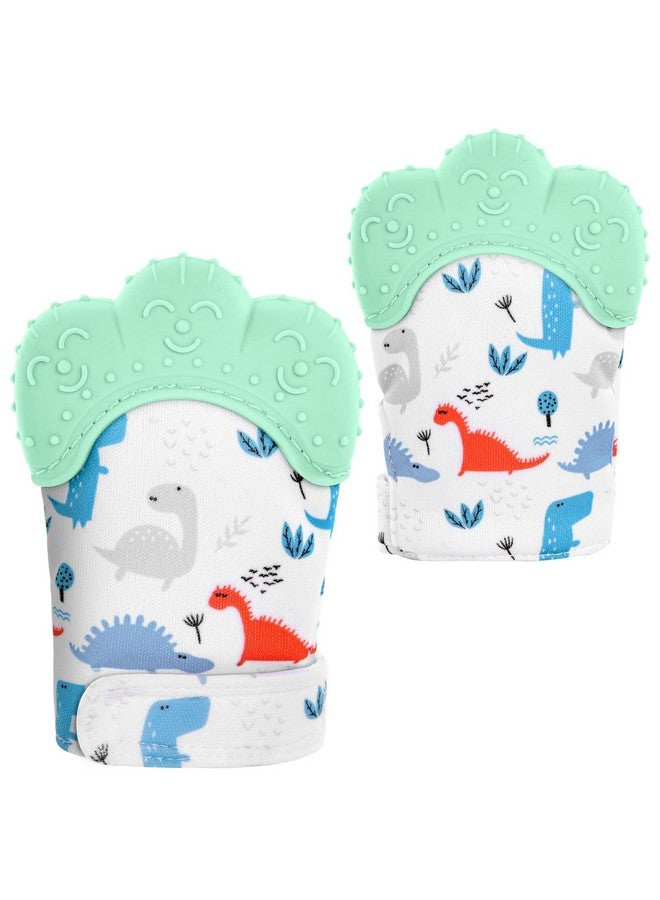 Vicloon 2Pack Silicone Teething Mitt Soothing Infant Teething Mitten Pain Relief Prevent Scratches Glove Safe Silicone Teething Toys For 012 Months  - Image 2