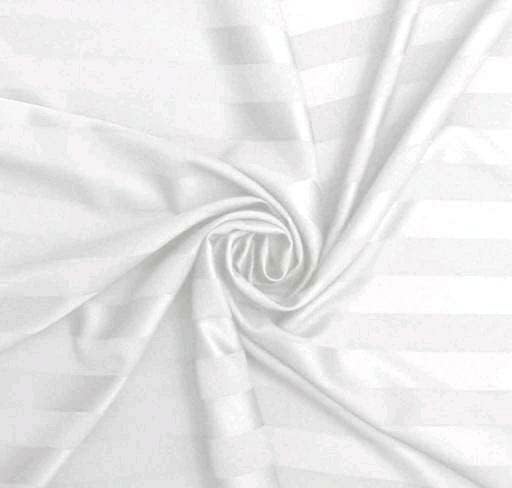 Fablicious Plain Satin Stripes Microfiber AC Comforter Set King Size with 1 Double Bed Sheet and 2 Pillow Covers 90 x 100 Inch for Home & Hotels - White - Image 4