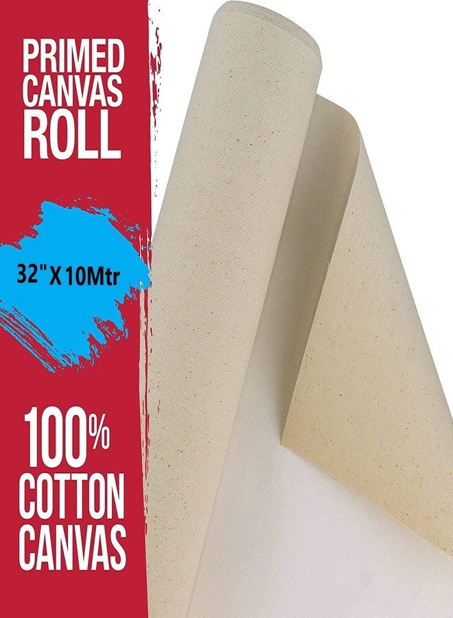 Eascan Art 8 Oz. Medium Grain Primed Cotton Canvas Roll for Oil and Acrylic Painting (32 Inch X 10 Metre) - Image 5
