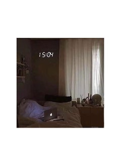 3D Digital Alarm Clock LED Light White Digit Automatic Brightness Adjustable 12/24 Hour Time Date Temperature by Catgrosher PVC
