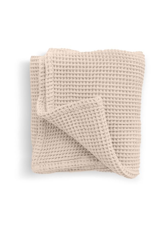 Stroller Society Stroller Society - Swaddles for Newborns & Toddlers, Soft Receiving Blankets Girl & Boy Can Use, Comfy Toddler Blanket & Newborn Swaddle, Cotton Waffle Blanket, Beige, 40 x 40 inches  - Image 1