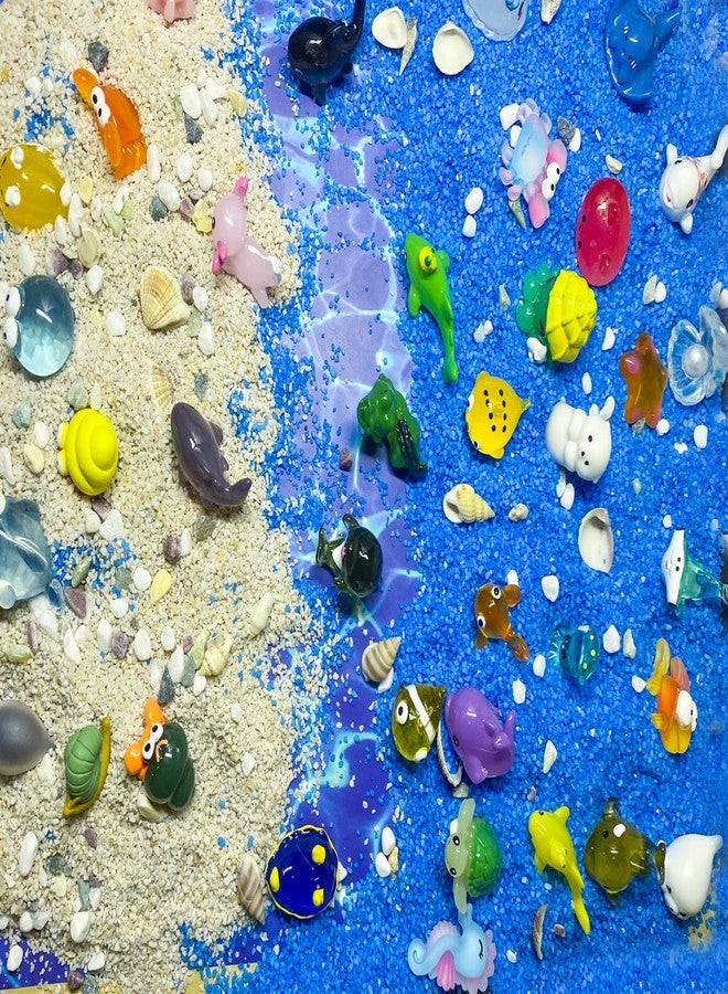 HETRUUOP 55pcs Mini Ocean Resin Animals Plastic Animals Marine Miniature Aquarium Ornaments Decorations for DIY Fish Tank Potted Micro Fairy Garden Dollhouse (56PCS Marine Animal Set) - Image 4