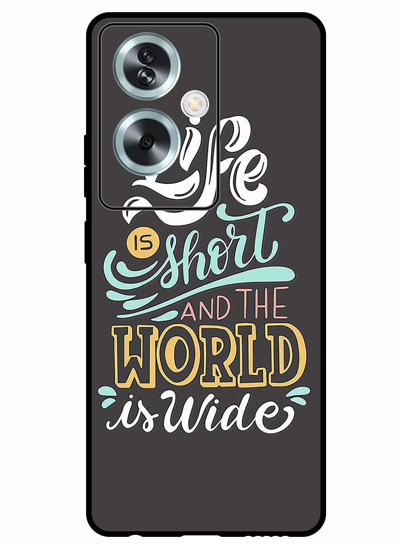 Theodor Protective Case Anti Scratch Shock Proof Bumper Cover For Oppo A79 5G Life Is Short - Image 1