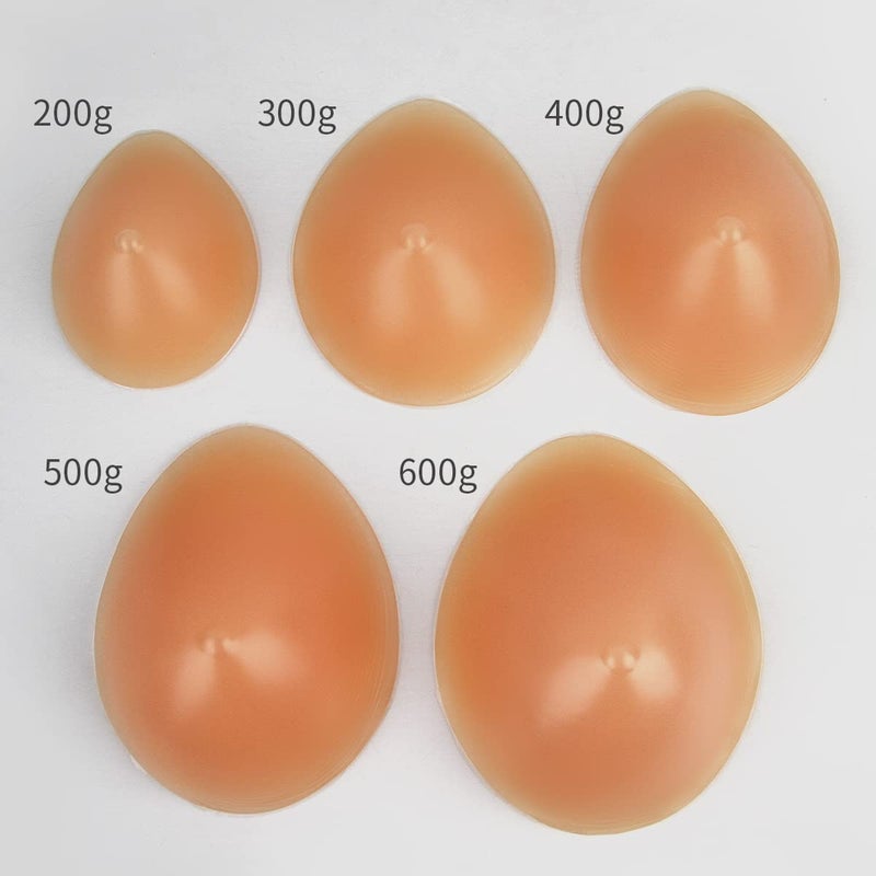 ONEFENG Silicone Breast Forms Waterdrop Mastectomy Prosthesis Concave Bra Pad Breast Ehancers One Piece - Image 4