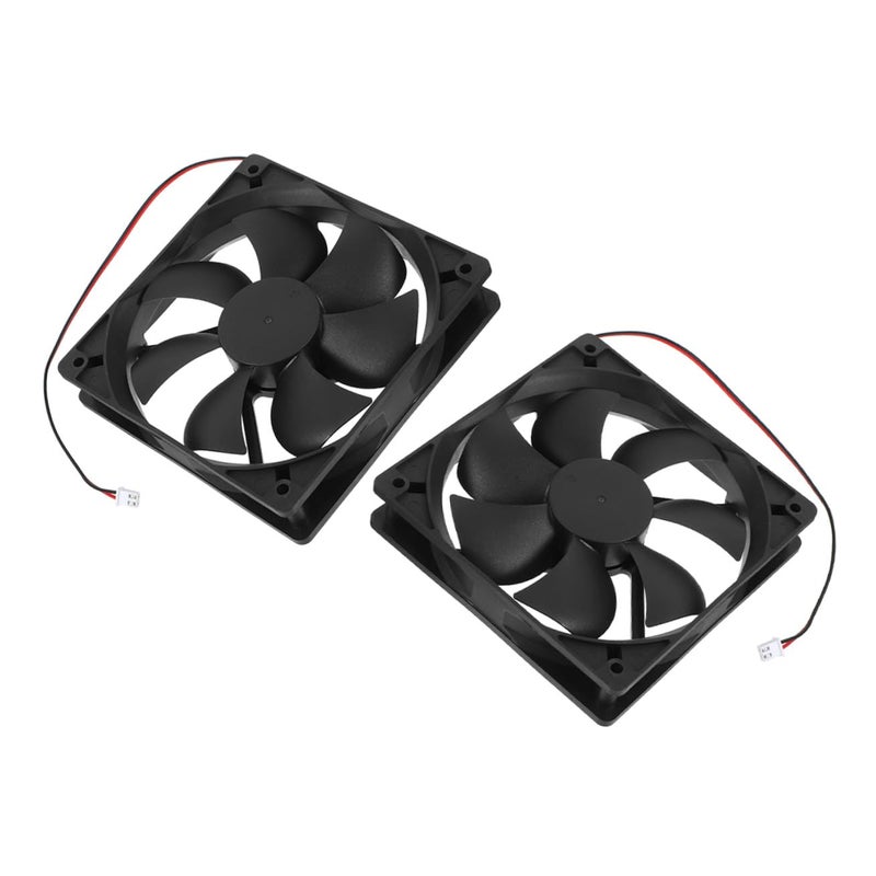 2 Pack 120mm Dual Ball Bearing PC Case Cooling Fans Quiet High Efficiency with Intelligent Speed Control - Image 2