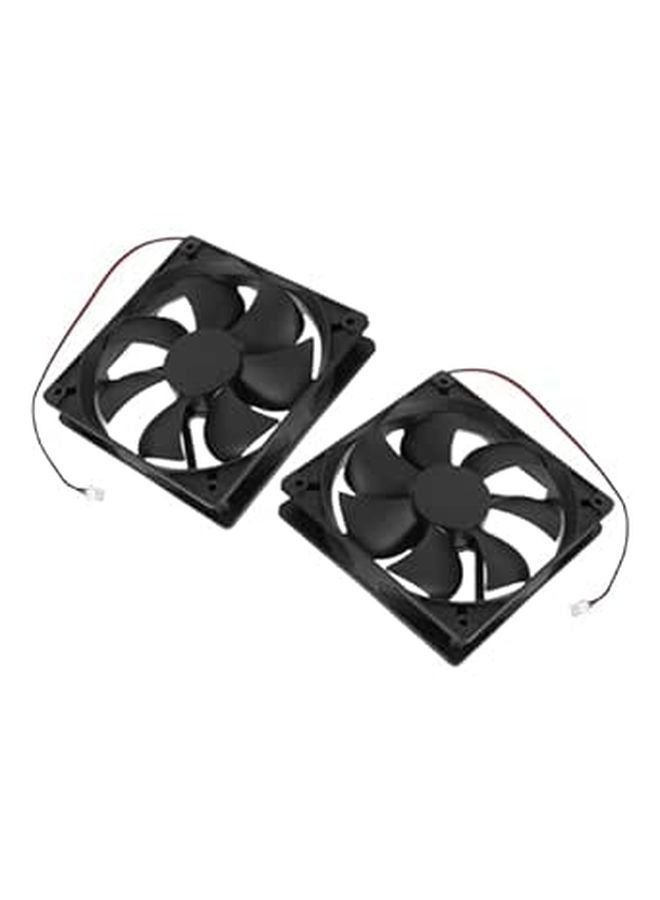 2 Pack 120mm Dual Ball Bearing PC Case Cooling Fans Quiet High Efficiency with Intelligent Speed Control - Image 1