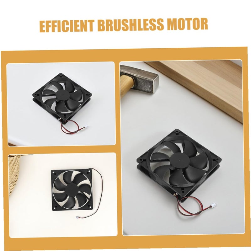 2 Pack 120mm Dual Ball Bearing PC Case Cooling Fans Quiet High Efficiency with Intelligent Speed Control - Image 4