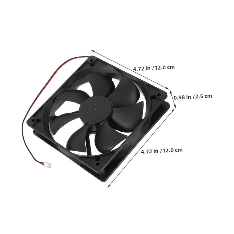 2 Pack 120mm Dual Ball Bearing PC Case Cooling Fans Quiet High Efficiency with Intelligent Speed Control - Image 3