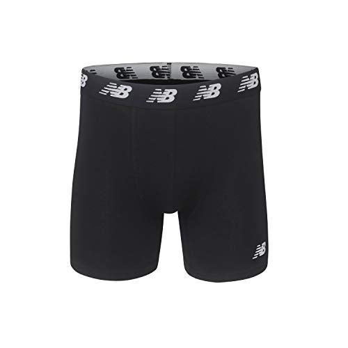 New Balance Men's No-Fly Cotton Performance Boxer Briefs, 5 Inch Inseam (3 Pack), Prism Purple/Lead/Black, 3X-Large - Image 4