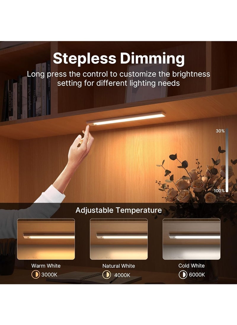 Yakiter Rechargeable Magnetic LED Under Cabinet Light for Kitchen, LED Wireless Wardrobe Light 3 Colors and Stepless Dimming-White  - Image 2