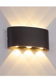 Next Life Modern Outdoor Wall Sconce Light 6 LED Room Wall Lights Up Down Aluminium Wall Lighting Lamps for Living Room Bedroom Corridor Warm light  - Image 1