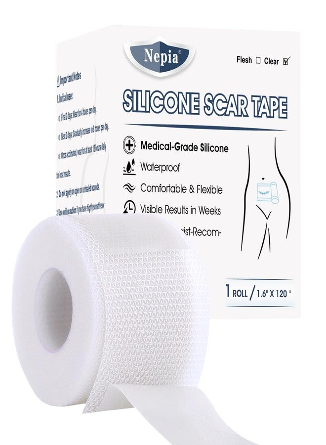 Nepia Silicone Scar Sheets 1.6"x120" Roll (3M) - Medical Grade | Reusable Scar Tape to Flatten & Fade Surgical Scars, C-Section, Keloids, Burns | Hypoallergenic Treatment (Clear) - Image 1